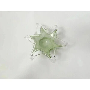 Murano Glass Handblown Freeform Lavorazione Openwork Italian Bowl